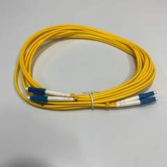 Dây Nhẩy Quang LC UPC to LC UPC Duplex OS2 Single Mode PVC 3.0mm Fiber Optic Patch Cable Yellow 3 Meter