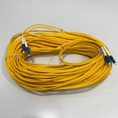 Dây Nhẩy Quang LC UPC to LC UPC Duplex OS2 Single Mode PVC 3.0mm Fiber Optic Patch Cable Yellow 60 Meter