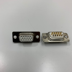 Đầu Rắc Hàn Cổng Gold Plated VGA DB15 Pin Female Solder Type Connector Socket 3 Row For PLC/CNC/Desk Robot