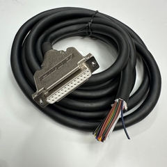 Cáp 2.6M 8.7ft Flexible Cable Signals Data And Power AMP Metal Shell DB25 Female to 25 Core OD 11mm Black 25x0.35mm² 22AWG 80℃ 300V Triumph Cable For Power I/O Servo Drive and Laser Marker Controller