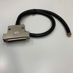 Cáp SCSI DB50 50 Pin Female Three 3 Row to 50 Wire Open End Dài 2M 6.5ft Shielded Cable 25PR 28AWG 50 Core x 0.15mm² OD 12mm For I/O Cables and Breakout Modules Industrial
