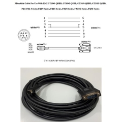 Cáp Lập Trình GT01-C100R4-8P 33 ft Dài 10M Cable MD8M to DB9 Male For PLC Mitsubishi FX Series Connect HMI Mitsubishi GOT1000/GT11/GT12/GT15/GT105
