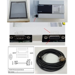 Cáp Lập Trình FX-50DU-CAB0 50 ft Dài 15M For HMI Mitsubishi F940/930/920 Series Touch Screen to Connect PLC Mitsubishi Fx Series