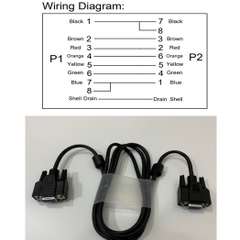 Cáp RS232C Communication DB9 Female to DB9 Female Serial 1.8M 6232-9F9F-06CRE Cable Crossover