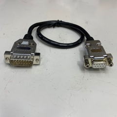 Cáp 0.5M RS232 Communication Metal Shell Connector DB15 Male 2 Rows to DB9 Female Cable E138961 24AWG