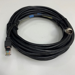 Cáp XC-M12EN-M8SR-15M M12 X-Coded 8 Pin Male to RJ45 GigE Vision Cat5E High Flex Ethernet Cable  For Machine Vision