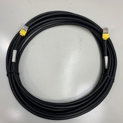Cáp Mạng Công Nghiệp 7M 23FT CAT5E RJ45 S/FTP Ethernet Patch Black Cable LS Shielded 4-Pair 26AWG E52853 For industrial Controller Ethernet Network LAN Gigabit