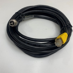 Cáp Điều Khiển XC-M12EN-M8SR-5M Dài 5M 17ft Cable M12 X-Code 8 Pin Male to RJ45 CAT5E Shielded For Cognex Industrial Camera High Flex, Keyence SR-750 SR-650 Code Reader Original Networking Cable