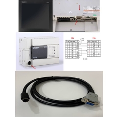 Cáp Lâp Trình XBTZG9775 Communication Cable 1.8M For Use With XBTGT/GK Touch Screen HMI Schneider Với PLC Mitsubishi FX Series