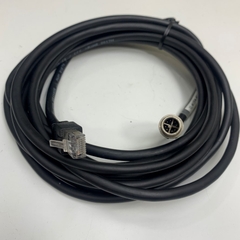 Cáp OEM OP-88665 Keyence M12 X-Coded 8 Pin Male to RJ45 Gigabit Ethernet Interface CAT5E Shielded Cable Dài 5M 17ft For Keyence SR-750 SR-650 Code Reader, Cognex Camera Industrial