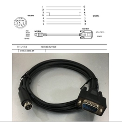 Cáp Điều Khiển Chât Lượng Cao PLC Programming Mitsubishi GT01-C10R4-8P RS422 FX Mini Din 8 pin Male to RS232 DB9 Male and GOT1000 HMIs GT11 GT15 RS422 Black Length 1.8M