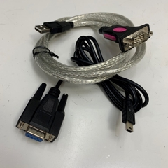 Cáp Điều Khiển 3M 10ft Cable USB to RS232 FTDI Chip + RS232 Serial 5 Pin Mini USB to DB9 Female For POS Pax D210 Terminal Communication I/O witch Computer