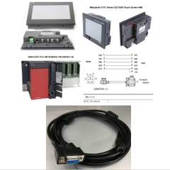 Cáp Lập Trình GT01-C30R2-6P Cable 3M For Màn Hình Mitsubishi HMI GT15/GT15 Series Với PLC Mitsubishi MELSEC Q Series Communication RS232