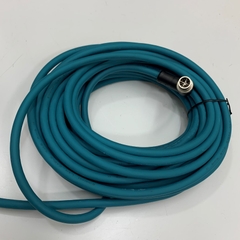 Cáp Right Angle M12 8 Pin Male X-Coded to 8 Core Open End Cable Shielded Dài 10M 33ft For Cognex Industrial Camera