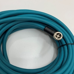 Cáp Right Angle M12 8 Pin Male X-Coded to 8 Core Open End Cable Shielded Dài 2M 6.5ft For Cognex Industrial Camera