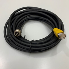 Cáp M12 X-Coded 8 Pin to RJ45 Ethernet Shielded Cable 17ft Dài 5M For Cognex Industrial Camera Network Applications