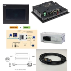 Cáp Lâp Trình Kết Nối Màn Hình Cảm Ứng Mitsubishi HMI GS Series GS2107-WTBD GS2110-WTBD Với PLC Mitsubishi FX3U/FX2N Series Cable RS422 Length 5M