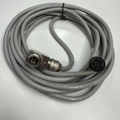 Cáp 5M 17ft Connector AISG DIN Right Angle 4 Pin Male to 4 Pin Female Shielded Cable Grey 4 Core x 0.34mm² OD 7.0mm For Signal and Power Cable Industrial