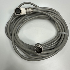 Cáp 5M 17ft Connector AISG DIN Right Angle 12 Pin Female to 12 Pin Male Shielded Cable Grey 12 Core x 0.12mm² OD 6.8mm For Signal and Power Cable Industrial