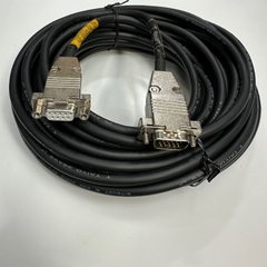 Cáp 12M 40ft PSLH080-SV680L-12.0M-H Metal Shell Connector DB15 HD VGA 15 Pin Male to DB9 Female Cable TAIYO E176097 26AWG OD 6.5mm For Industrial Motor Control Cable