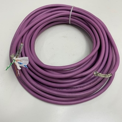 Cáp Truyền Dữ Liệu Mạng Công Nghiệp Dài 15M 50ft IGUS CHAINFLEX CFBUS-PVC-049 Cable CAT6 Ethernet Jacket Purple Shielded E310776 26AWG 4PR 4x2x0.15mm² OD 7.5mm For Gige Industrial Camera, Encoder, Robot, Bus Cable