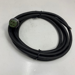 Cáp 5M 17ft Connector Sanwa 41-6590 4 Pin Female 125V 5A to 4 Core Ends Cable 22AWG 4 x 0.3mm² Black For Power Cable and Control Robotics, CNC Machines, Industrial
