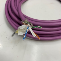 Cáp Truyền Dữ Liệu Mạng Công Nghiệp Dài 1M 3.3ft IGUS CHAINFLEX CFBUS-PVC-049 Cable CAT6 Ethernet Jacket Purple Shielded E310776 26AWG 4PR 4x2x0.15mm² OD 7.5mm