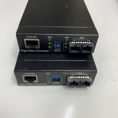 Bộ Chuyển Đổi Quang Điện Media Converter AMP 1591020-9 PEL-MC-1GB-MMSC-US-240V Gigabit RJ45 Duplex SC Multimode Maximun length 500M Theo Thiết Bị Đã Qua Sử Dụng