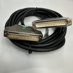 Cáp 3M 10ft Connector DDK 17J-37 DB37 Male to Male Serial Shielded Cable 28AWG E108683 OD Ø 8.0mm Black For ICP DAS CA-3720 Industrial Cable Connection