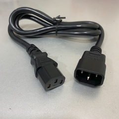 Dây Nguồn Máy Chủ WELL SHIN WS-002 WS-003 AC Power Cord C14 to C13 10A 250V 18AWG 3x1.0mm² H05VV-F Cable OD 7.8mm Length 1M For Server Dell HP and L2 L3 Switch Network Rack Mount