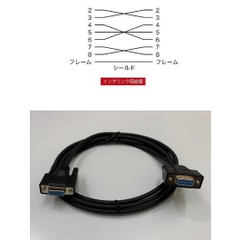 Cáp Kết Nối RS232C Serial Interface Cable KRS-L09-2K 7Ft Dài 2M Null Modem Connection DB9 Female to DB9 Female Có Chống Nhiễu Shielded