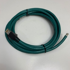 Cáp Truyền Dữ Liệu Mạng Công Nghiệp 3M 10ft Connector CAT6 Shielded RJ45 Ethernet to 8 Core Blue Cable For Gige Industrial Camera, Encoder, Robot, Bus Cable