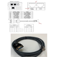 Cáp Điều Khiển Data Programing Cable RS-232C DB9 Female to RJ45 8 Pin 10Ft Dài 3M