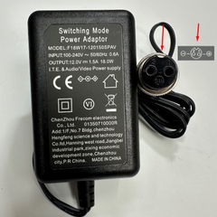 Adapter 12V 1.5A 18W AMTC EU Plug OEM Thay Thế CAS SAW15A-120-1250GD 12V 1.25A 15W Connector Tip Size GX16 2 Pin Female Screw Circular For Đầu Cân Điện Tử CAS Weighing Indicator CI-200A, CS-201A