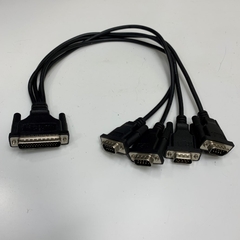 Cáp Moxa CBL-M44M9x4-50 DB44 Pin Male to 4 x DB9 Pin Male Connection Cable RS232 Dài 0.5M For Moxa Card CP-104UL 104EL-A 114EL Servers
