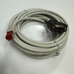Cáp 5M 17ft S6-L-T00-3.0 CAT6 Shielded (S/FTP) Grey Cable RJ45 to DB9 Female For Inovance IS620P Series Servo 600P SV660N SV630P S6N S6F CN3 Port with Computer/HMI Communication Cable