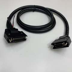 Cáp SCSI MDR 36 Pin Male to MDR 20 Pin Male Connector 3M With Screw Dài 1M 3.3ft Shielded Cable 24AWG E88972 CSA LL82951 80°C 300V VW-1 OD 9.0mm For Servo Drive Industrial I/O