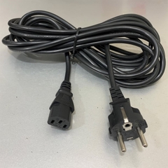 Dây Nguồn QUEEN PUO QP-006 QP-007 European Schuko Power Cord CEE 7/7 to IEC320 C13 10A 250V 3x1.0mm² H05VV-F Cable OD 7.1mm Length 2.6M For Tủ Điện Công Nghiệp