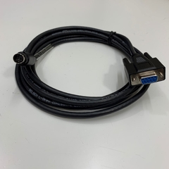 Cáp 3M 10ft Samkoon HMI to Mitsubishi PLC Series RS-422 Communication Cable Shielded BELDEN Mini Din 8 Pin Male to DB9 Female Chống Nhiễu Chất Lượng Cao For PLC wich HMI Industrial