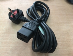 Dây Nguồn I-SHENG SP-60 IS-16 AC Power Cord UK BS1363 to IEC60320 C19 13A 16A 250V 3x1.5mm For Máy Chủ và Cisco Router Length 2.5M