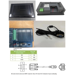 Cáp Lập Trình HMI Samkoon SK Series Với PLC Koyo SN Series Terminal is 6-pin Crystal Plug Cable RS232 RJ11/RJ12 6 Pin to DB9 Female Dài 3M Có Chống Nhiễu Shielded