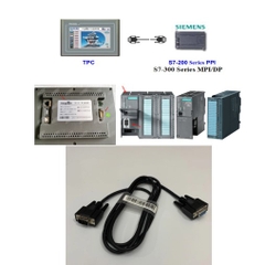 Cáp Lập Trình RS485 DB9 Male to DB9 Female Dài 1.8M For PLC Siemens Simatic S7-200 Series PPI, S7-300 Series MPI/DP Với HMI MCGS TPC