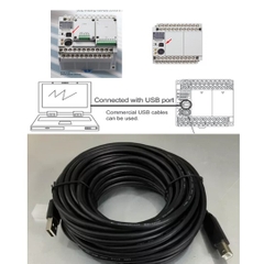 Cáp Lập Trình Panasonic FP-X Series PLC Programming Cable USB Download Cable Có IC USB Type A to Type B Black Length 10M