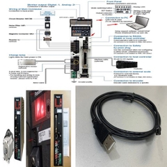 Cáp Lập Trình JZSP-CVS06-02-E 1.2M Kết Nối Computer Với Panasonic MBDJT2210 Servo Drives or Yaskawa Servo Driver Cable USB Type A to Mini B