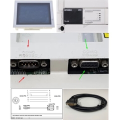 Cáp Lập Trình FX-50DU-CAB0 Cable 5M For Màn Hình HMI Mitsubishi F940/930/920 Series Touch Screen Với PLC Mitsubishi FX0/FX2N Series PLC FX-5