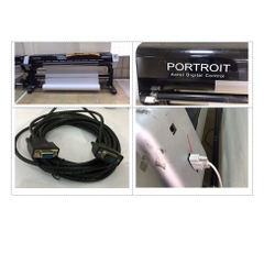 Cáp Máy In Vẽ Cắt Công Nghiệp May Mặc PORTROIT TW-1800P DB9 Male to DB9 Female Serial Printer Cable RS232 PVC Black Length 7M