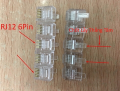 Đầu Bấm RJ12 6Pin Connector 6P6C Modular Cable Head Plug Gold Plated 25pcs/Lot