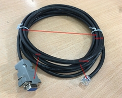 Cáp Điều Khiển UNITRONICS RS232 DSUB9 TO RJ12 6Pin For PLC SERIES Length 3M