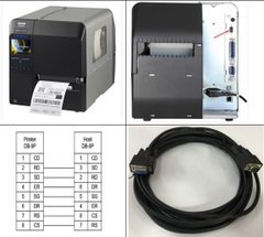Cáp Máy In Mã Vạch Tem Nhãn Công Nghiệp Industrial Label Printer SATO CL4NX CL6NX RS232C Interface RS232 DB9 Female to DB9 Male Cable Black Length 5M