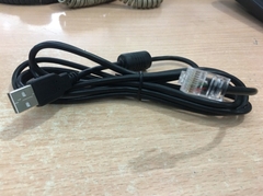 Cáp Máy Đọc Quét Mã Vạch Zebra Motorola Symbol USB to RJ50 10P10C 10Pin For Barcode Scanner ZEBRA 1D LS1203 Black Length 2M